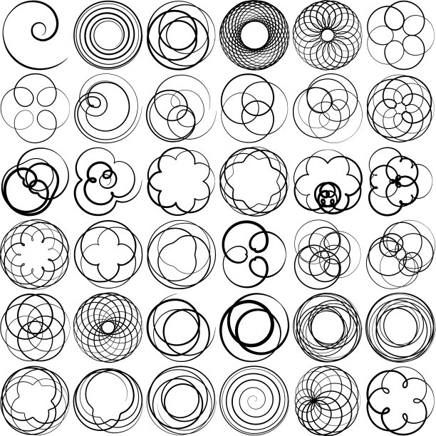 曲线环形状的元素图片下载