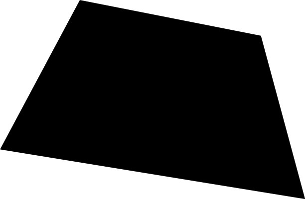 基本的方形形状的方形平面在透视3d图片下载