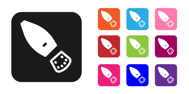 黑色人类脚印鞋图标孤立在白色背景上。鞋鞋底。设置图标丰富多彩。向量图片下载