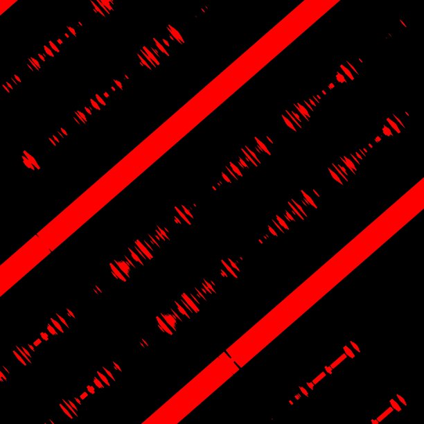 地震活动性图表与明亮的红色条纹在黑色的背景图片下载