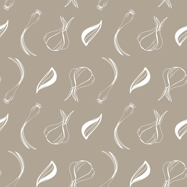 香草和香料方形无缝图案图片下载