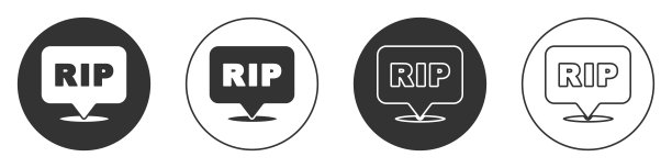 黑色语音气泡撕裂死亡图标孤立在白色背景。圆按钮。向量图片下载