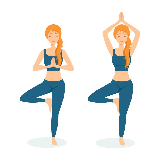 一群冥想的女人。女孩练习瑜伽，矢量插图图片下载