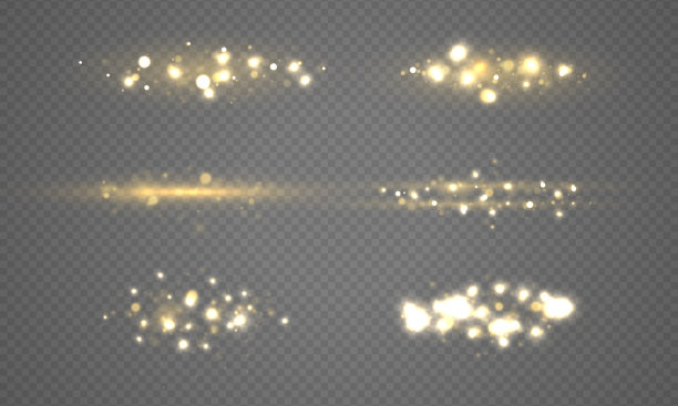 发光的散焦灯，灰尘颗粒图片下载