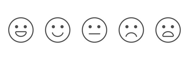 反馈线艺术图标集。回顾emoji反应。调查的概念。满意度量表。业务服务。消费者的意见。客户的设计元素。沟通的旗帜。矢量图图片下载