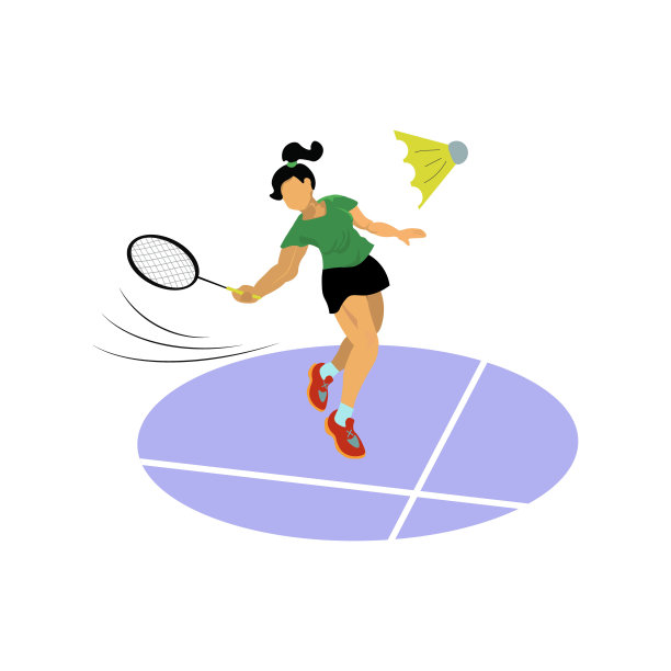 在现场，女孩打飞了羽毛球图片下载