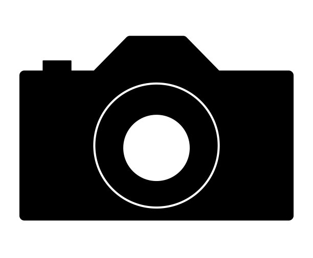 单反相机的图形说明，可作为图标、标志或网页装饰图片下载