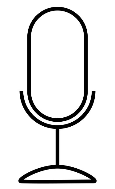 麦克风和支架的图形说明，用作图标、标志或网络装饰图片下载