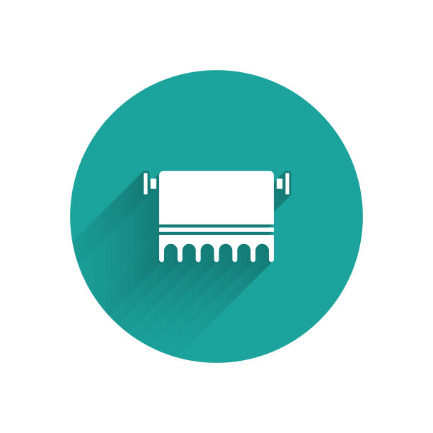 白色毛巾在衣架图标孤立与长图片下载