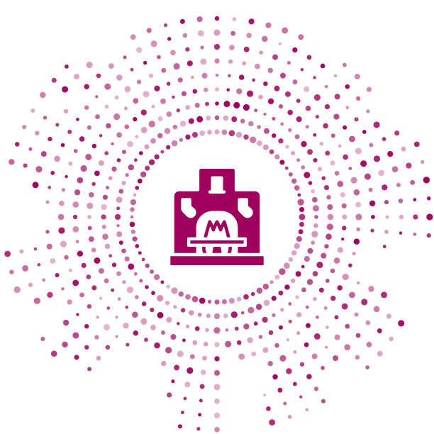 紫色的室内壁炉图标孤立在白色图片下载