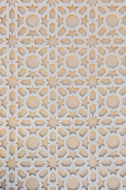 有星星形状的伊斯兰装饰品的墙壁图片下载