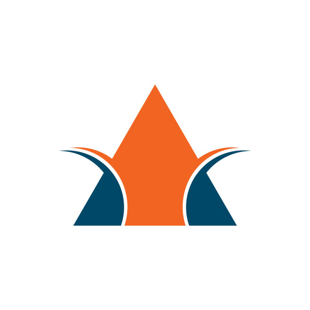 商业公司的三角形图标标识设计图片下载