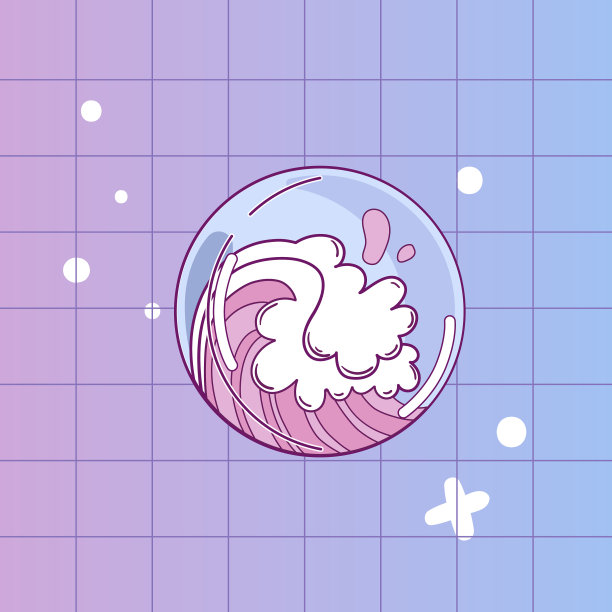 波浪标志美观简约图片下载