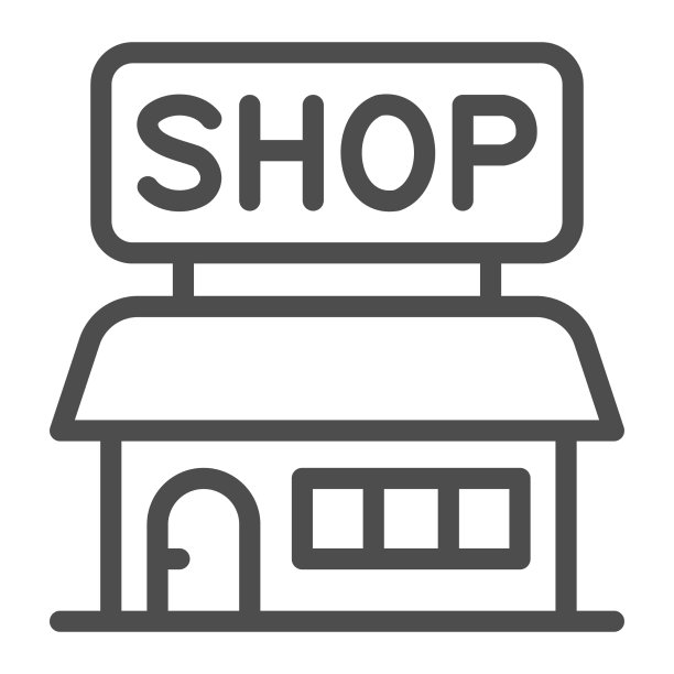 商店线图标黑色星期五概念市场图片下载