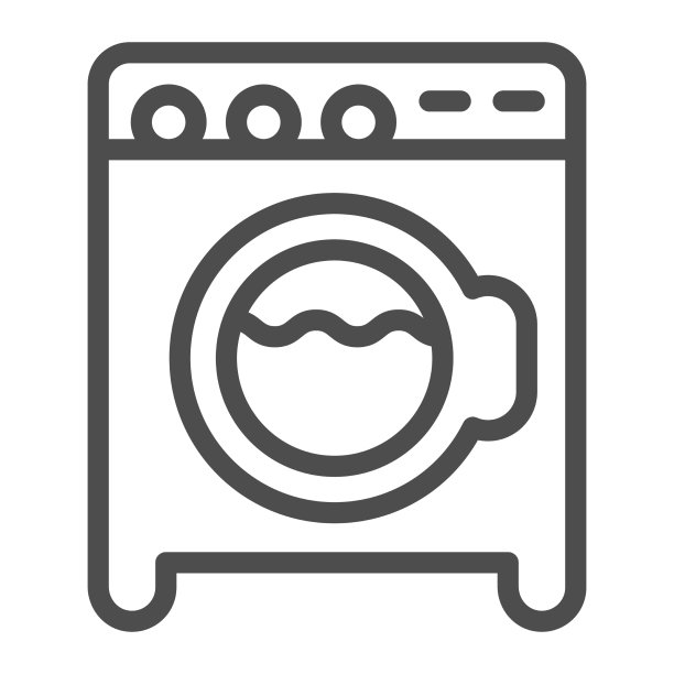洗衣机生产线图标卫生例行概念图片下载