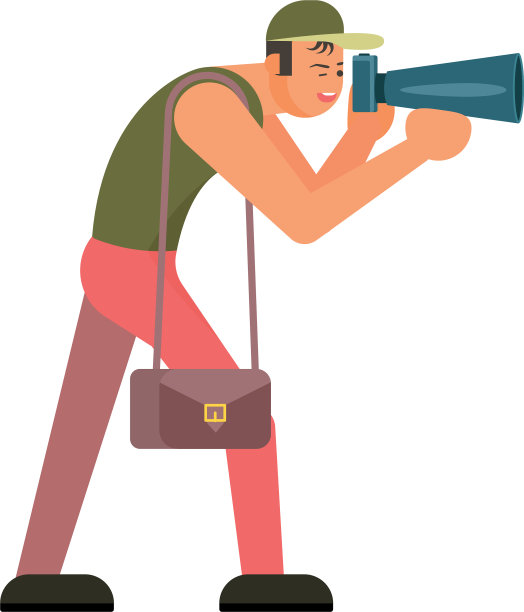 摄影师与照片相机图标隔离图片下载