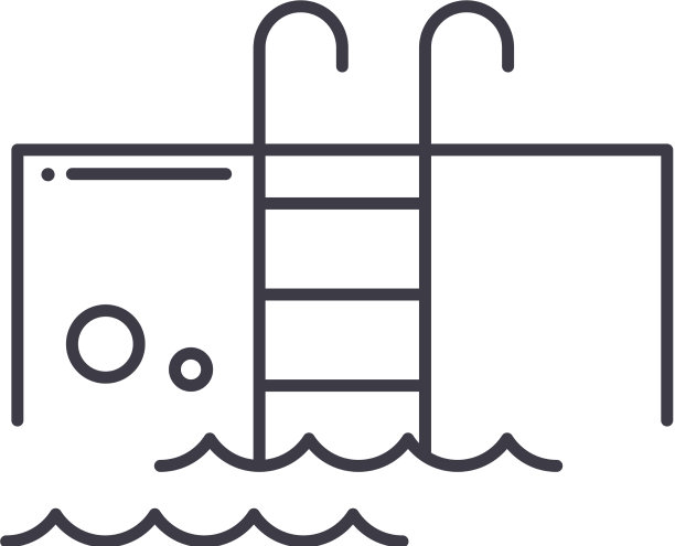 池图标线形孤立细线图片下载