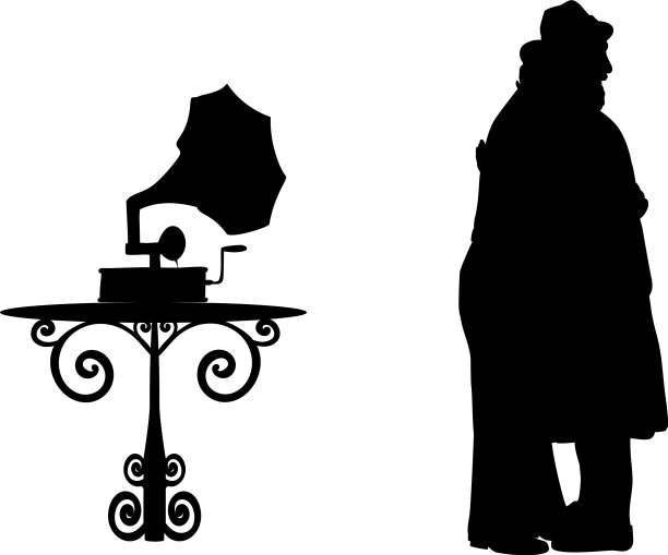 剪影跳舞的祖父母玩耍图片下载