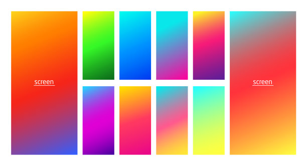 充满活力和霓虹灯柔和的渐变平滑的颜色图片下载