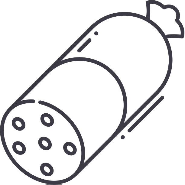 肉类熟食图标线性隔离图片下载