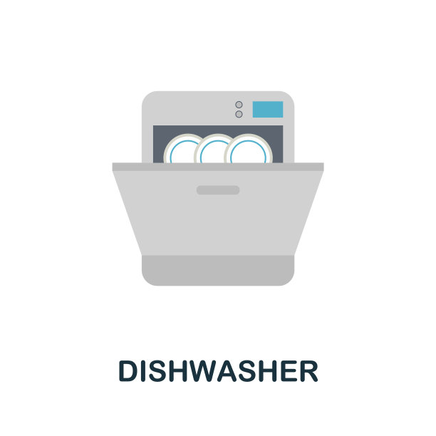 洗碗机图标来自厨房的简单元素图片下载