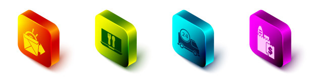 设定等距线上订面送餐图片下载