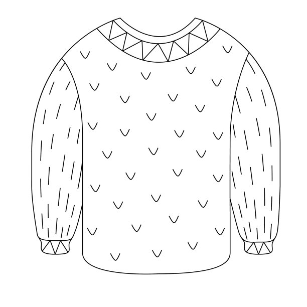 在寒冷的冬天穿一件舒适暖和的毛衣图片下载