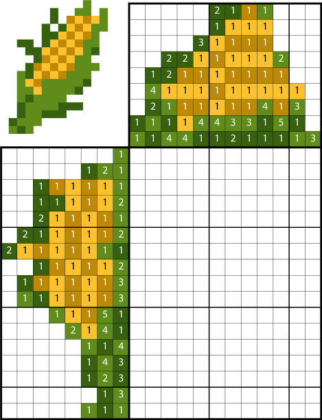 油漆数字拼图非图玉米图片下载