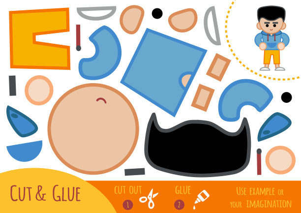 教育纸游戏的孩子男孩在帽衫图片下载