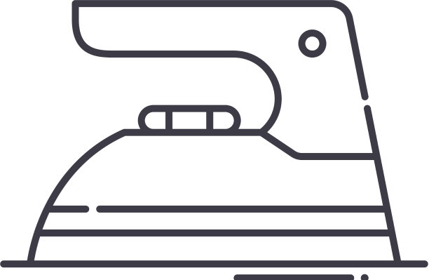 电熨斗图标线性隔离图片下载