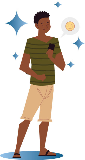 一个美国黑人用智能手机发送表情符号图片下载