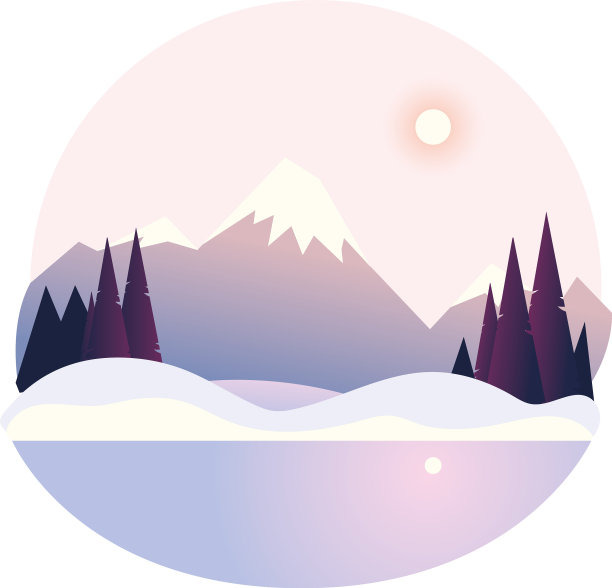 冬季景观峰、山、林、雪图片下载