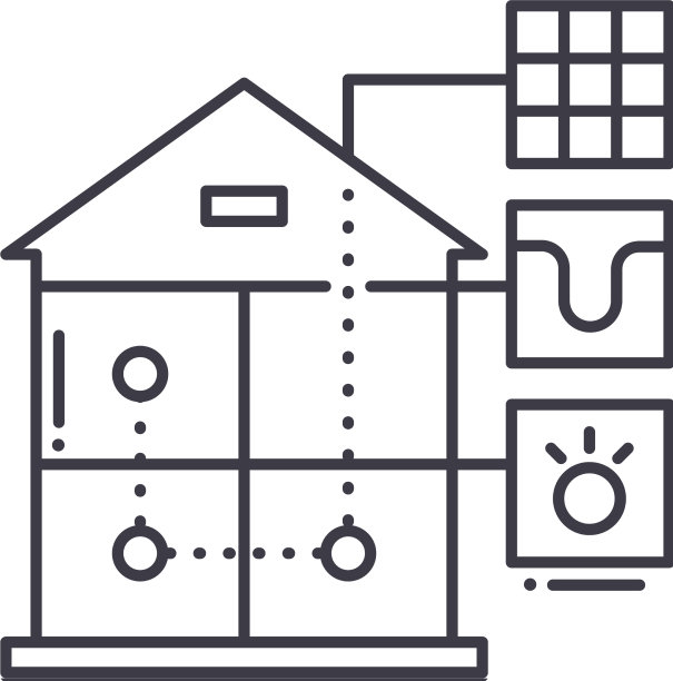 高效家居图标线性隔离图片下载