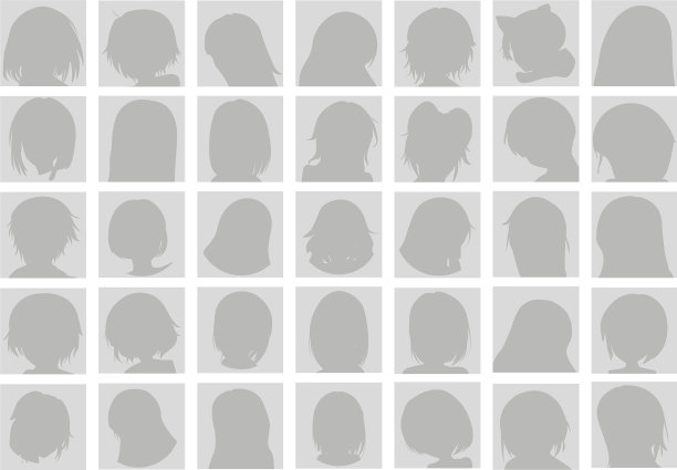 有着平灰色头发的动漫面孔图片下载