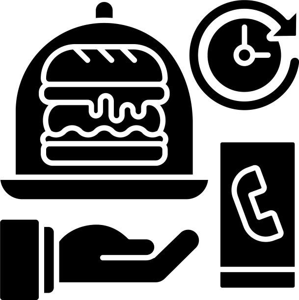 交付时间黑色字形图标图片下载