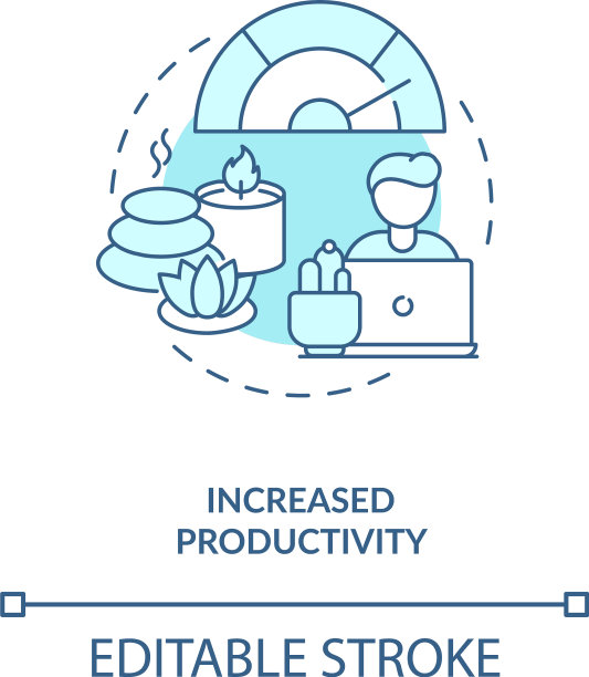 提高生产力蓝色概念图标图片下载