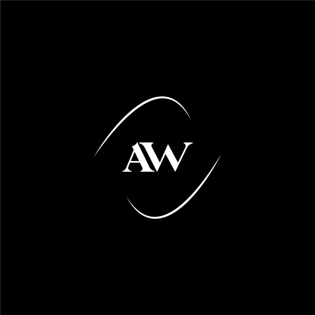 一个字母标志创意设计上的黑色颜色图片下载