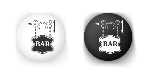 黑白复古户外招牌图片下载