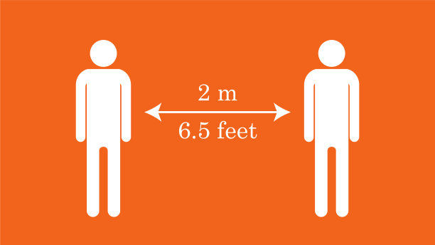 保持距离标志冠状病毒流行防护图片下载