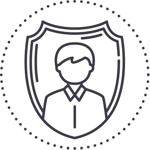 员工保险图标线性孤立图片下载