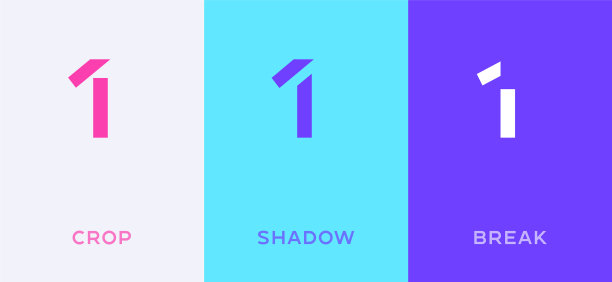 设置数字1最小标志图标设计模板图片下载