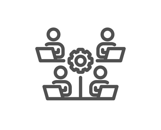 群控线图标远程办公标志图片下载