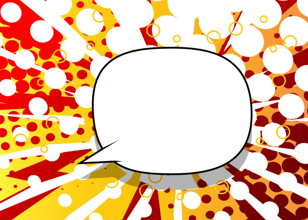 90年代风格的演讲泡泡漫画背景。图片下载