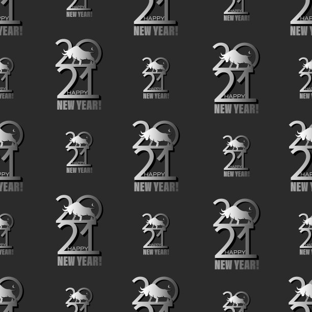 银牛2021年中国新年图片下载