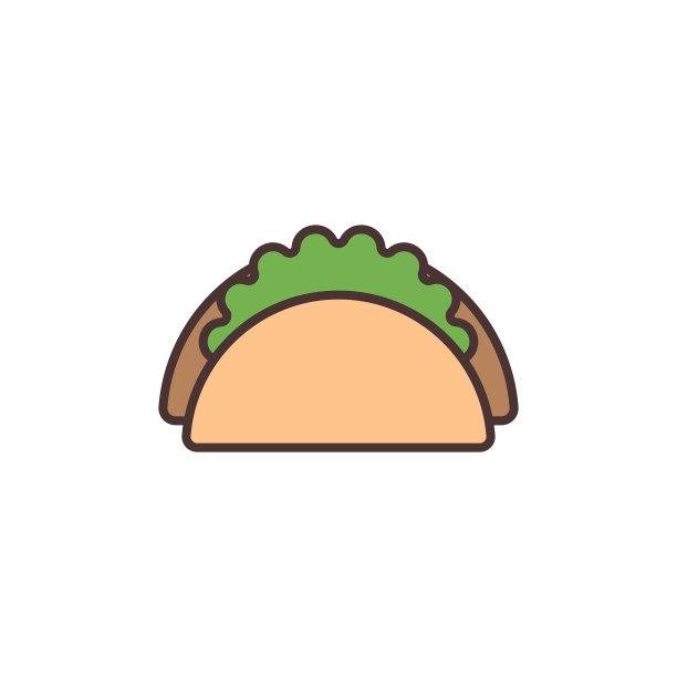 墨西哥玉米卷食品图标孤立在白色图片下载