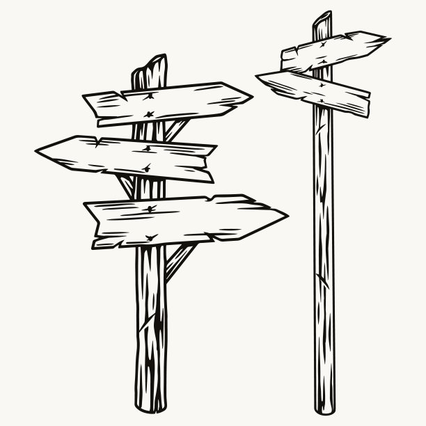 木制箭头招牌复古的概念图片下载