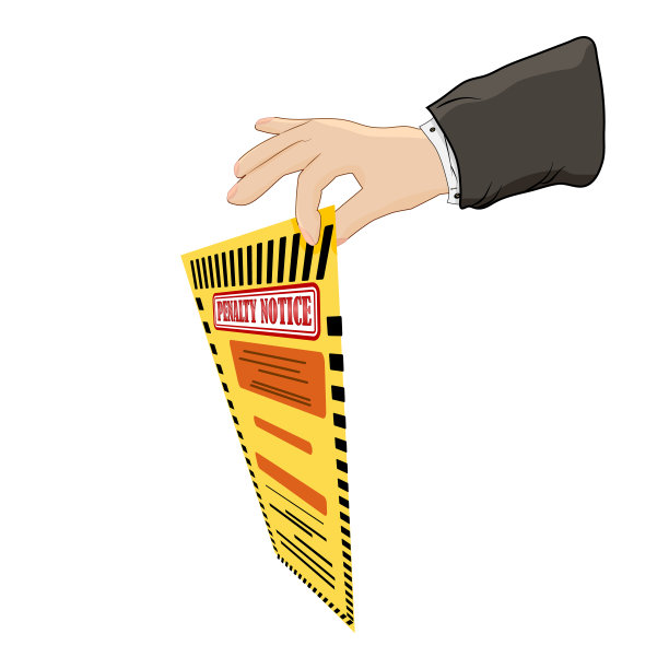 监狱长手里拿着违章罚单。手握一张精致的罚单孤立在白色的背景上。图片下载