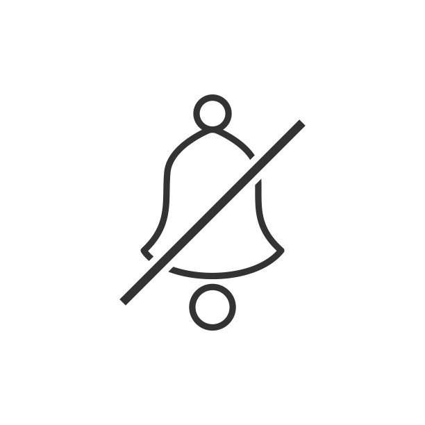 无声通知图标设计矢量图片下载