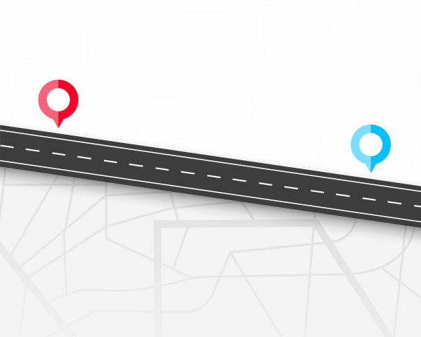 路径背景与两个位置图标图片下载