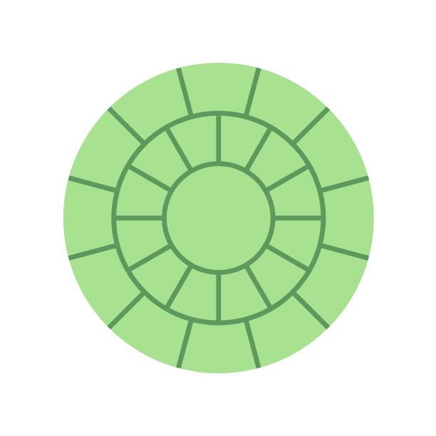 混凝土铺装块路面或砖面矢量图标设计。图片下载